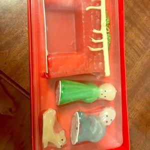 Vintage Christmas candle set